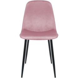 Silla de comedor Maryam en terciopelo rosa Silla de comedor Maryam en terciopelo rosa