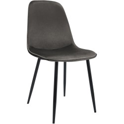 Silla de comedor Maryam en terciopelo antracita Silla de comedor Maryam en terciopelo antracita