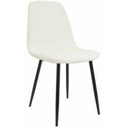 Silla de comedor Maryam en tela color crema Silla de comedor Maryam en tela color crema