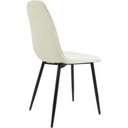 Silla de comedor Maryam en tela color crema Silla de comedor Maryam en tela color crema
