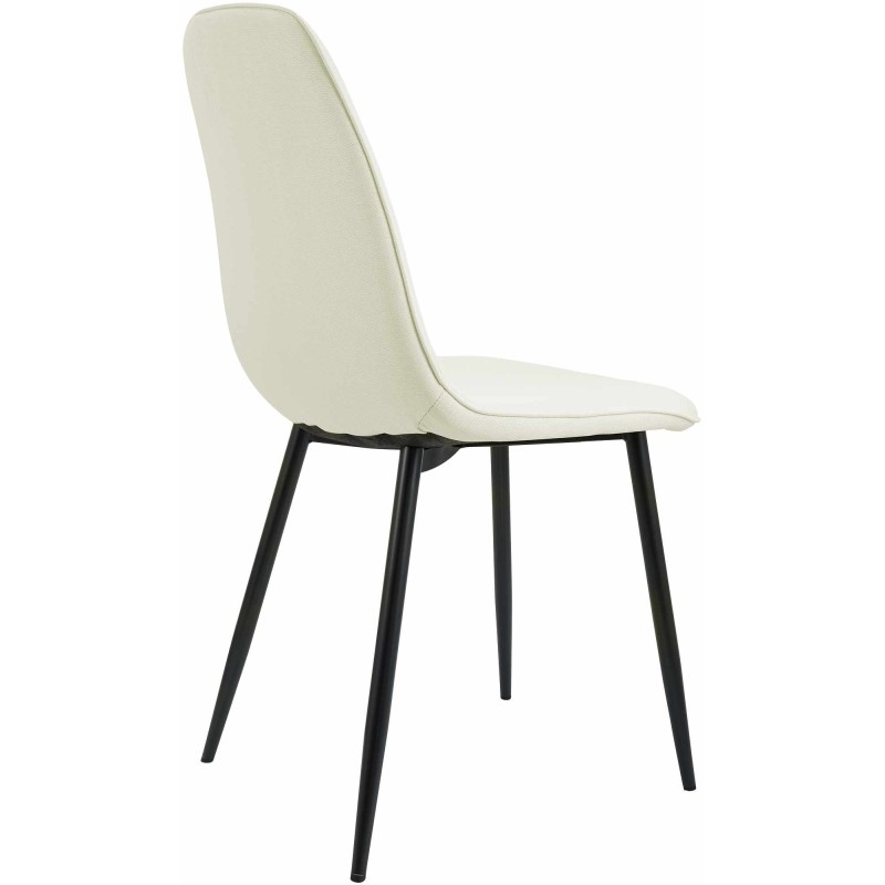 Silla de comedor Maryam en tela color crema