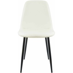 Silla de comedor Maryam en tela color crema Silla de comedor Maryam en tela color crema