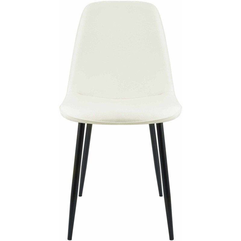 Silla de comedor Maryam en tela color crema