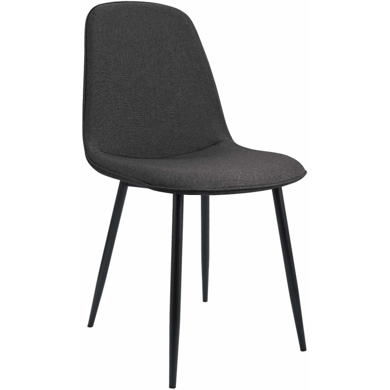Silla de comedor Maryam en tela gris oscuro