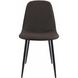 Silla de comedor Maryam en tela marrón Silla de comedor Maryam en tela marrón
