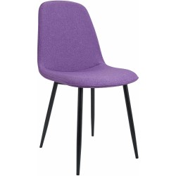 Silla de comedor Maryam en tela morada Silla de comedor Maryam en tela morada