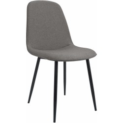 Silla de comedor Maryam en tela gris claro Silla de comedor Maryam en tela gris claro
