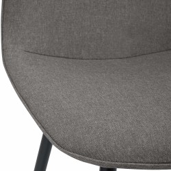 Silla de comedor Maryam en tela gris claro Silla de comedor Maryam en tela gris claro