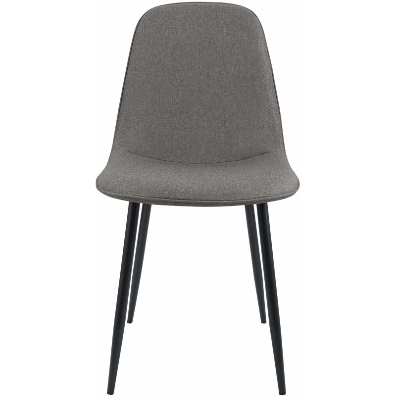 Silla de comedor Maryam en tela gris claro