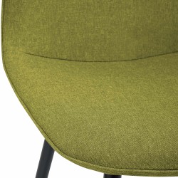 Silla de comedor Maryam en tela verde Silla de comedor Maryam en tela verde