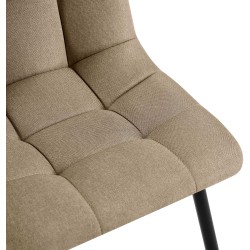 Silla de comedor Tilde en tela color topo