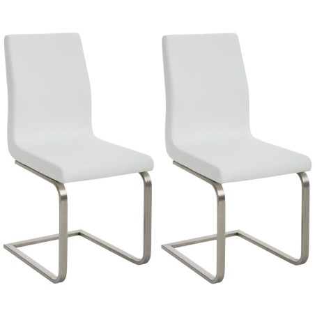Juego de 2 sillas de comedor Belfort blancas