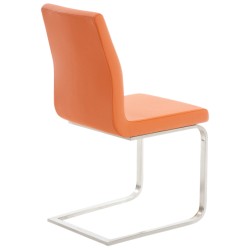 Juego de 2 sillas de comedor Belfort color naranja Juego de 2 sillas de comedor Belfort color naranja