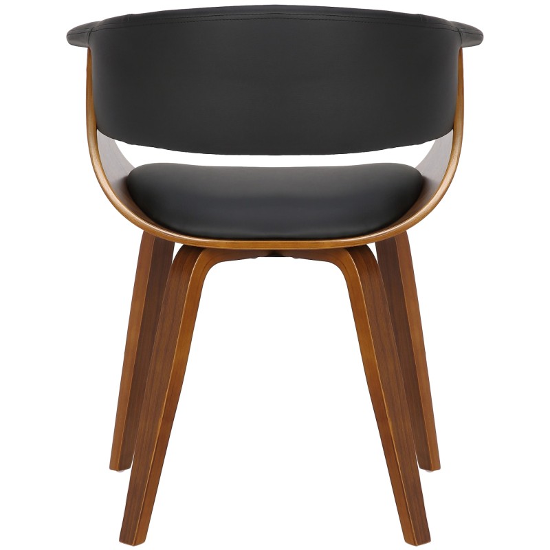 Juego de 2 sillas Bruce, piel sintética, nogal negro