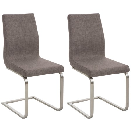 Juego de 2 sillas de comedor Belfort de tela gris