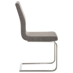 Juego de 2 sillas de comedor Belfort de tela gris Juego de 2 sillas de comedor Belfort de tela gris