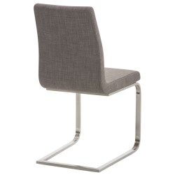 Juego de 2 sillas de comedor Belfort de tela gris Juego de 2 sillas de comedor Belfort de tela gris