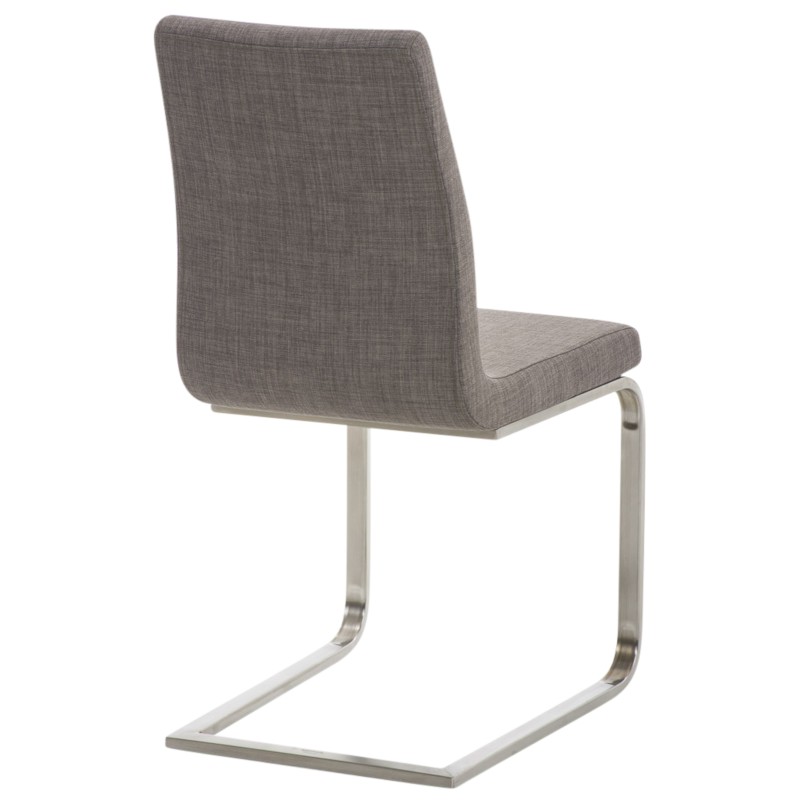 Juego de 2 sillas de comedor Belfort de tela gris