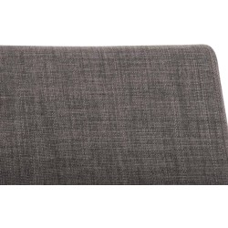Juego de 2 sillas de comedor Belfort de tela gris Juego de 2 sillas de comedor Belfort de tela gris