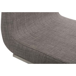 Juego de 2 sillas de comedor Belfort de tela gris Juego de 2 sillas de comedor Belfort de tela gris