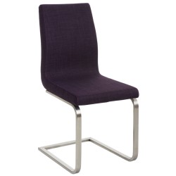 Juego de 2 sillas de comedor en tela Belfort color morado Juego de 2 sillas de comedor en tela Belfort color morado