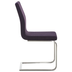 Juego de 2 sillas de comedor en tela Belfort color morado Juego de 2 sillas de comedor en tela Belfort color morado