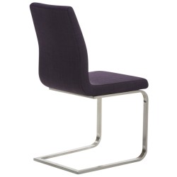 Juego de 2 sillas de comedor en tela Belfort color morado Juego de 2 sillas de comedor en tela Belfort color morado