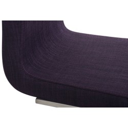 Juego de 2 sillas de comedor en tela Belfort color morado Juego de 2 sillas de comedor en tela Belfort color morado