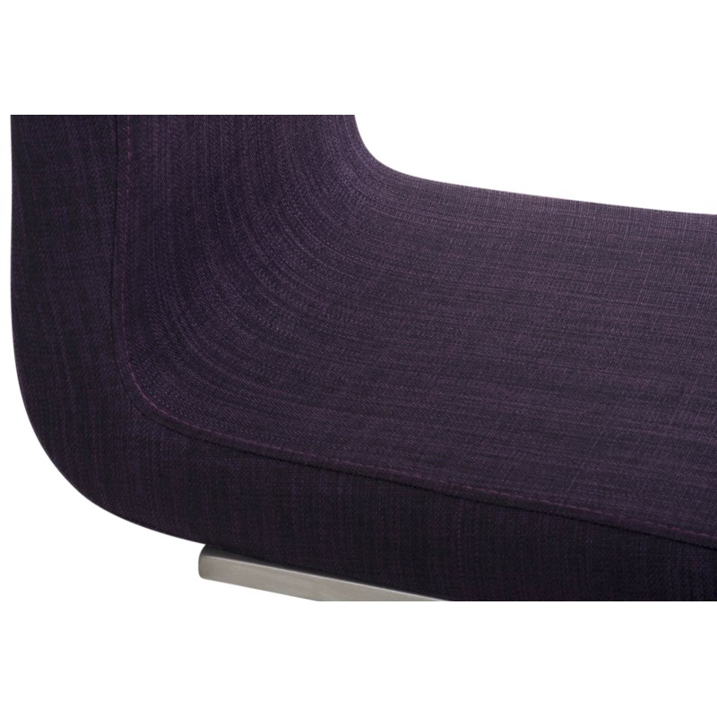 Juego de 2 sillas de comedor en tela Belfort color morado