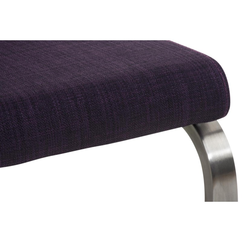 Juego de 2 sillas de comedor en tela Belfort color morado