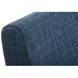 Juego de 2 sillas de comedor de tela azul Belfort Juego de 2 sillas de comedor de tela azul Belfort