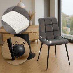 Silla de comedor Antibes antracita