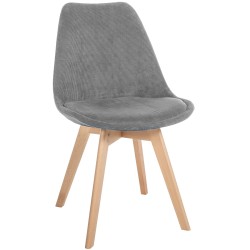 Silla Linares Cord en gris