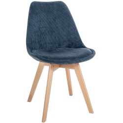Silla Linares Cord azul oscuro