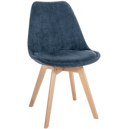 Silla Linares Cord azul oscuro