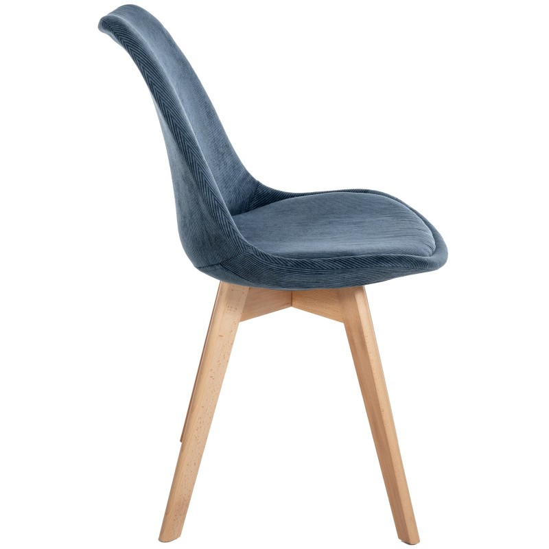 Silla Linares Cord azul oscuro