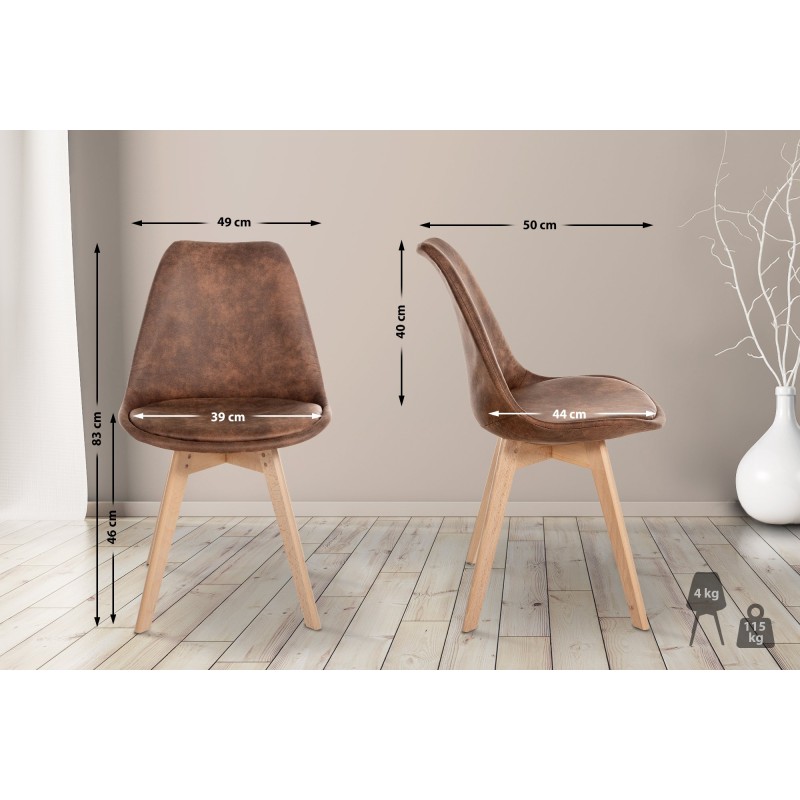 Silla Linares Vintage Marrón