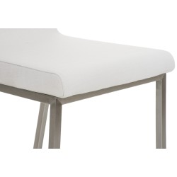 Juego de 2 sillas de comedor Colmar en tela blanca
