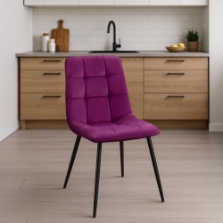 Silla de comedor morada Antibes