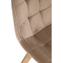 Juego de 2 sillas Brook en terciopelo marrón