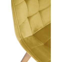 Juego de 2 sillas Brook de terciopelo amarillo