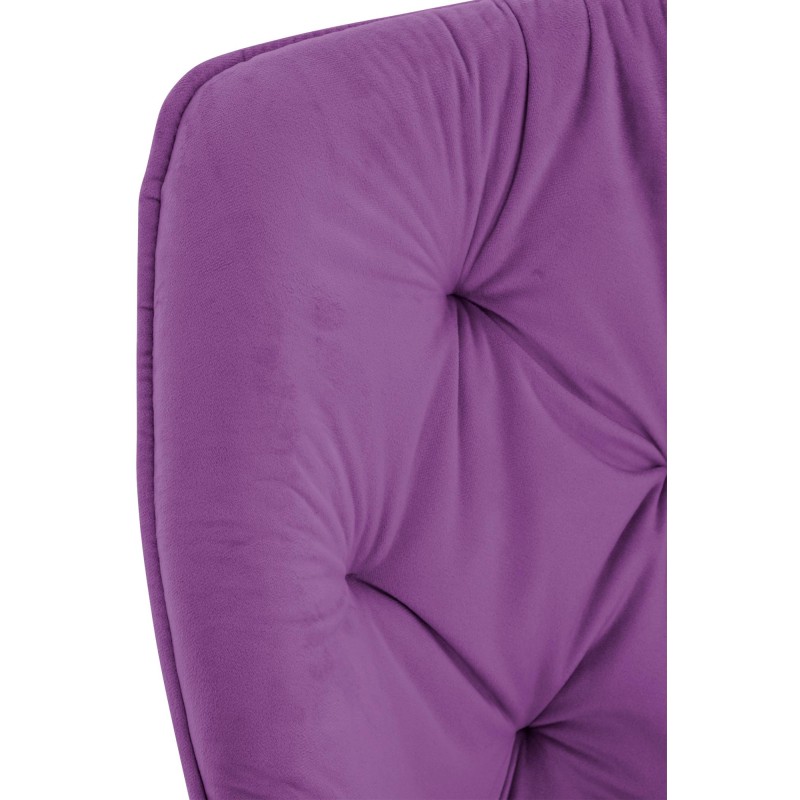 Silla de terciopelo morado Tanna