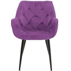 Silla de terciopelo morado Tanna