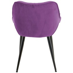 Silla de terciopelo morado Tanna
