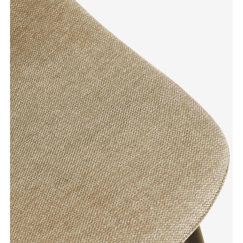 Juego de 4 sillas de comedor Napier de tela color topo