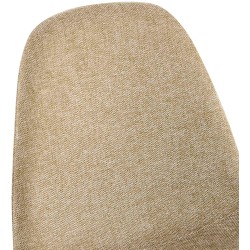 Juego de 4 sillas de comedor Napier de tela color topo