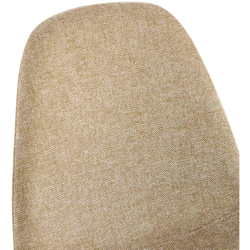 Juego de 4 sillas de comedor Napier de tela color topo