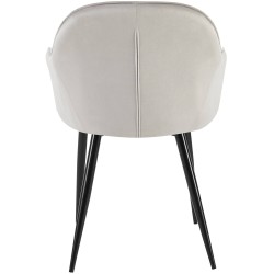 Silla de comedor Boise en terciopelo gris