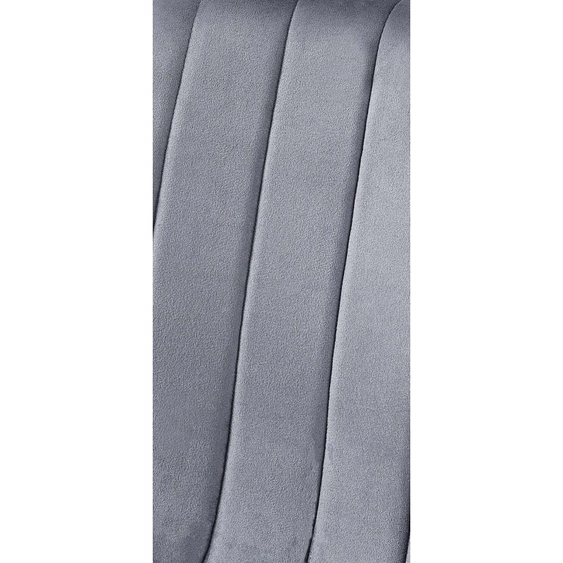 Juego de 4 sillas Dijon de terciopelo gris oscuro