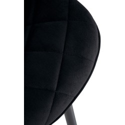 Juego de 4 sillas Springs de terciopelo negro